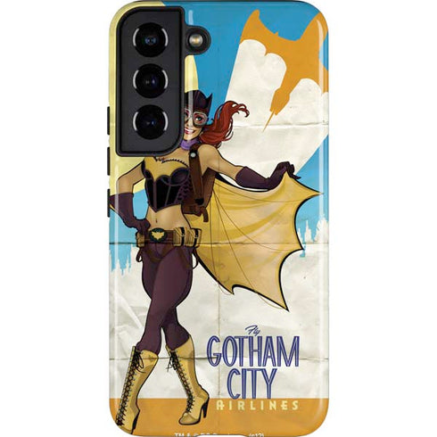 DC Comics Bombshells Batgirl- Fly Gotham City Airlines Galaxy S22 Pro Case
