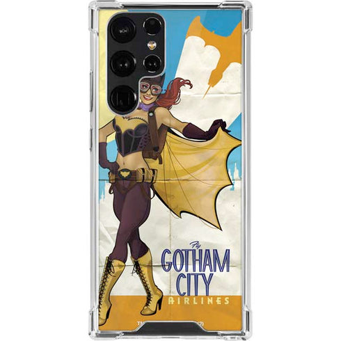 DC Comics Bombshells Batgirl- Fly Gotham City Airlines Galaxy S22 Ultra Clear Case