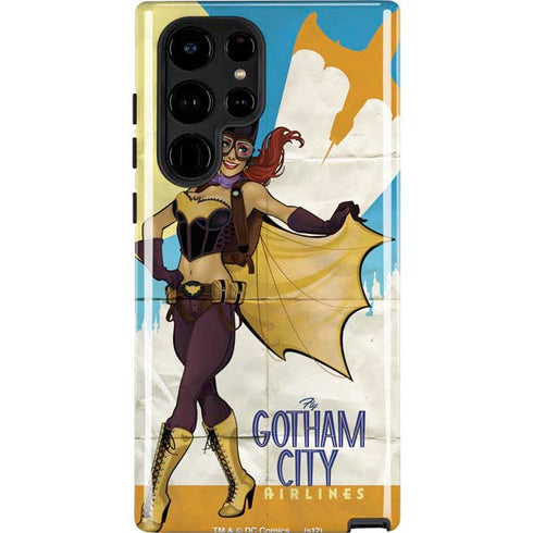 DC Comics Bombshells Batgirl- Fly Gotham City Airlines Galaxy S24 Ultra Impact Case