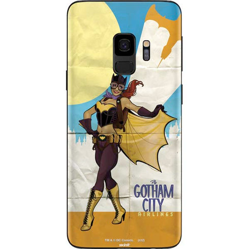 DC Comics Bombshells Batgirl- Fly Gotham City Airlines Galaxy S9 Skin