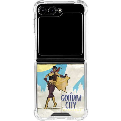 DC Comics Bombshells Batgirl- Fly Gotham City Airlines Galaxy Z Flip5 5G Clear Case