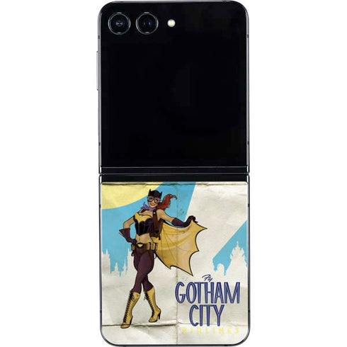 DC Comics Bombshells Batgirl- Fly Gotham City Airlines Galaxy Z Flip5 5G Skin