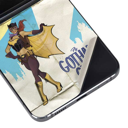 DC Comics Bombshells Batgirl- Fly Gotham City Airlines Galaxy Z Flip5 5G Skin
