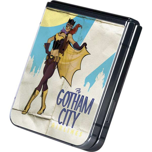 DC Comics Bombshells Batgirl- Fly Gotham City Airlines Galaxy Z Flip5 5G Skin