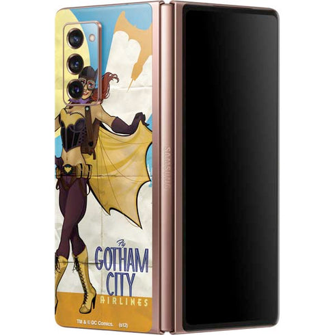 DC Comics Bombshells Batgirl- Fly Gotham City Airlines Galaxy Z Fold2 5G Skin
