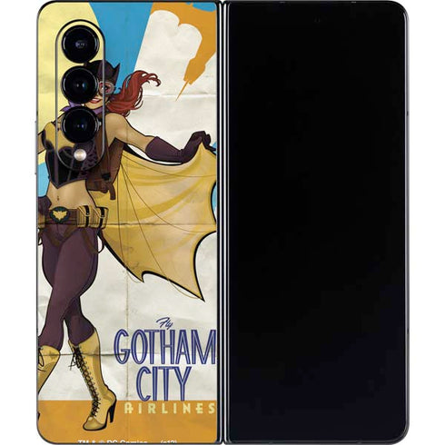DC Comics Bombshells Batgirl- Fly Gotham City Airlines Galaxy Z Fold4 5G Skin
