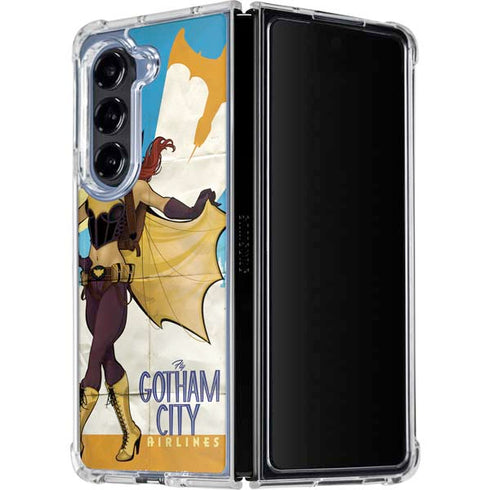 DC Comics Bombshells Batgirl- Fly Gotham City Airlines Galaxy Z Fold5 5G Clear Case