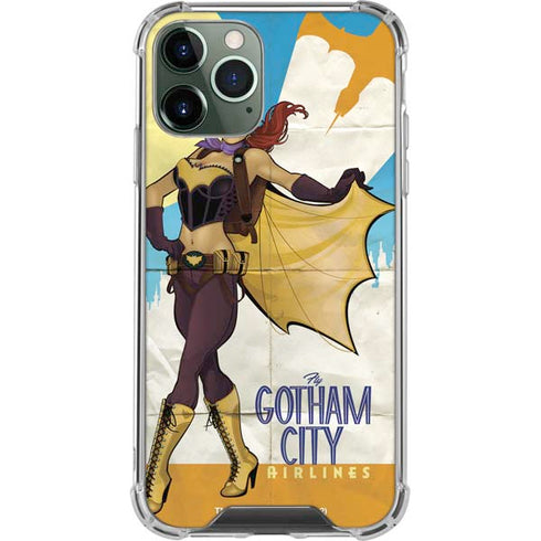 DC Comics Bombshells Batgirl- Fly Gotham City Airlines iPhone 11 Pro Max Clear Case
