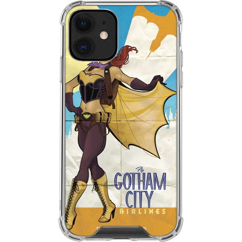 DC Comics Bombshells Batgirl- Fly Gotham City Airlines iPhone 12 Clear Case