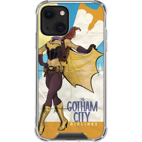 DC Comics Bombshells Batgirl- Fly Gotham City Airlines iPhone 13 Mini Clear Case