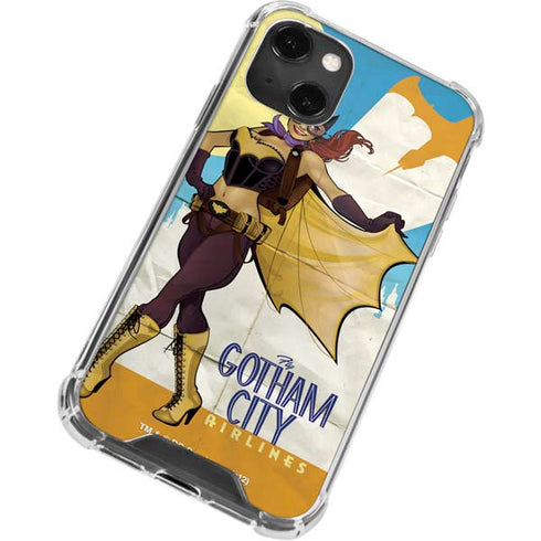 DC Comics Bombshells Batgirl- Fly Gotham City Airlines iPhone 13 Mini Clear Case