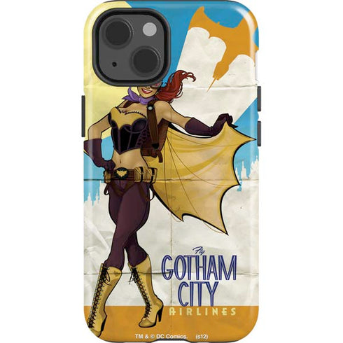DC Comics Bombshells Batgirl- Fly Gotham City Airlines iPhone 14 Impact Case