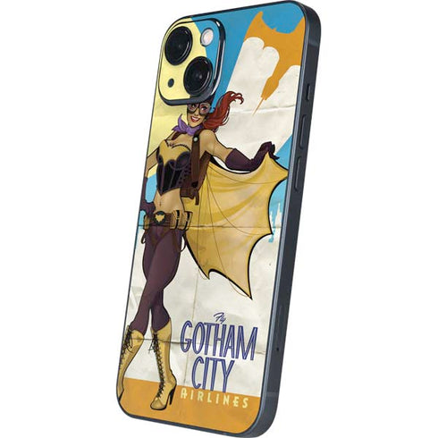 DC Comics Bombshells Batgirl- Fly Gotham City Airlines iPhone 15 Plus Skin
