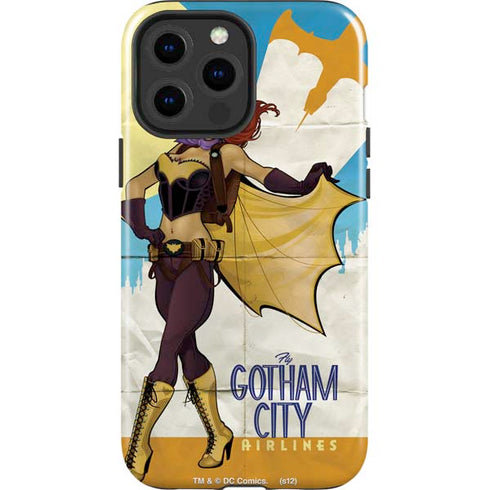 DC Comics Bombshells Batgirl- Fly Gotham City Airlines iPhone 14 Pro Max Impact Case