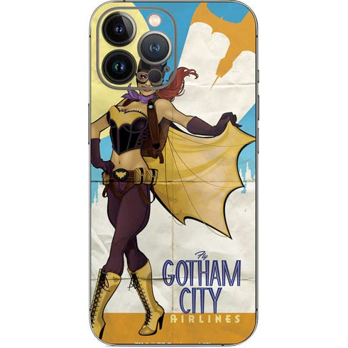 DC Comics Bombshells Batgirl- Fly Gotham City Airlines iPhone 14 Pro Max Skin