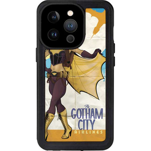 DC Comics Bombshells Batgirl- Fly Gotham City Airlines iPhone 14 Pro Waterproof Case