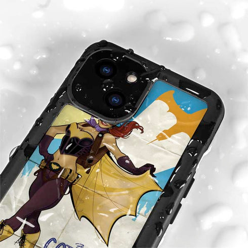 DC Comics Bombshells Batgirl- Fly Gotham City Airlines iPhone 15 Plus Waterproof Case