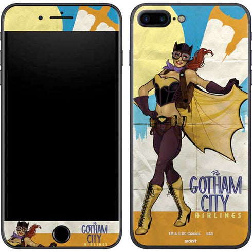 DC Comics Bombshells Batgirl- Fly Gotham City Airlines iPhone 8 Plus Skin