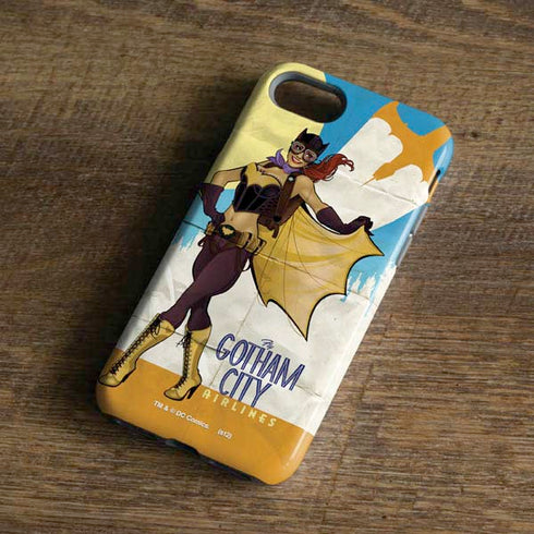 DC Comics Bombshells Batgirl- Fly Gotham City Airlines iPhone 8 Pro Case
