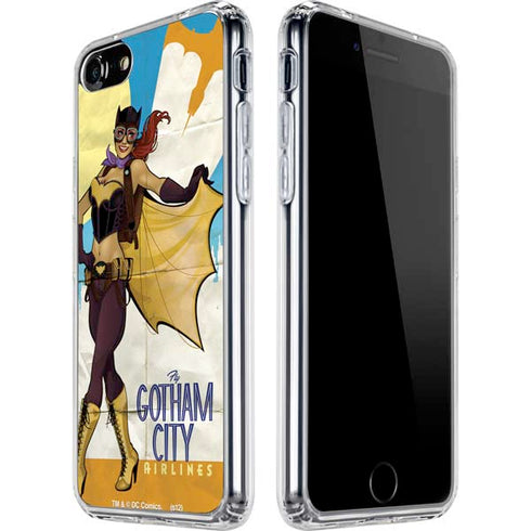 DC Comics Bombshells Batgirl- Fly Gotham City Airlines iPhone SE (2nd & 3rd Gen) Clear Case