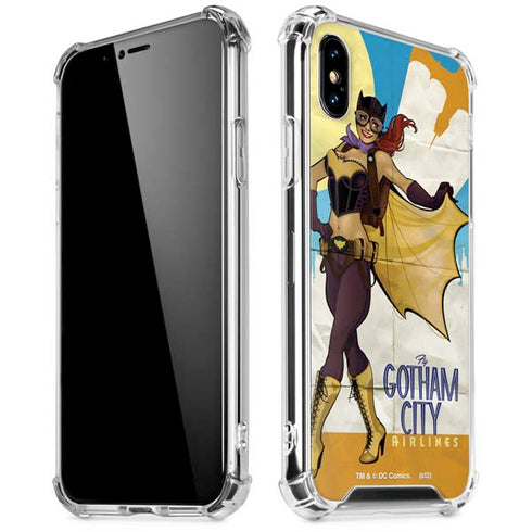 DC Comics Bombshells Batgirl- Fly Gotham City Airlines iPhone XS Max Clear Case