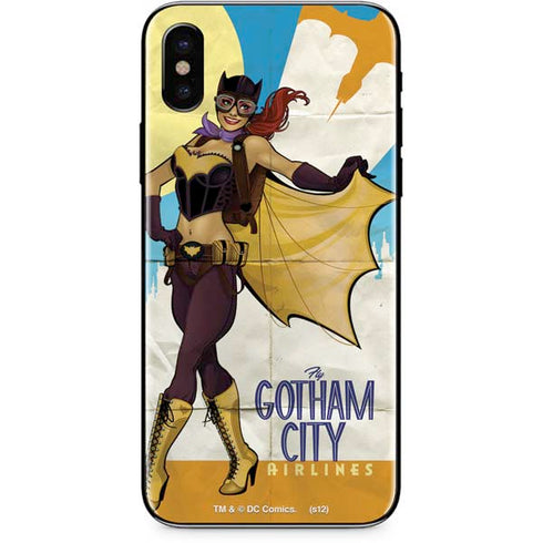 DC Comics Bombshells Batgirl- Fly Gotham City Airlines iPhone XS Max Skin