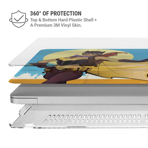 DC Comics Bombshells Batgirl- Fly Gotham City Airlines MacBook Pro 13in (2020) Case plus Skin