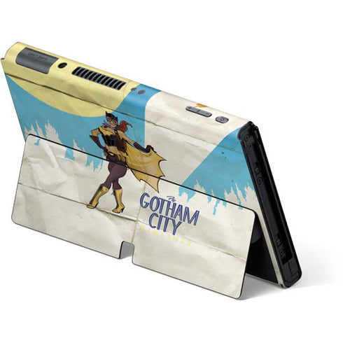 DC Comics Bombshells Batgirl- Fly Gotham City Airlines Nintendo Switch OLED (2021) Skin