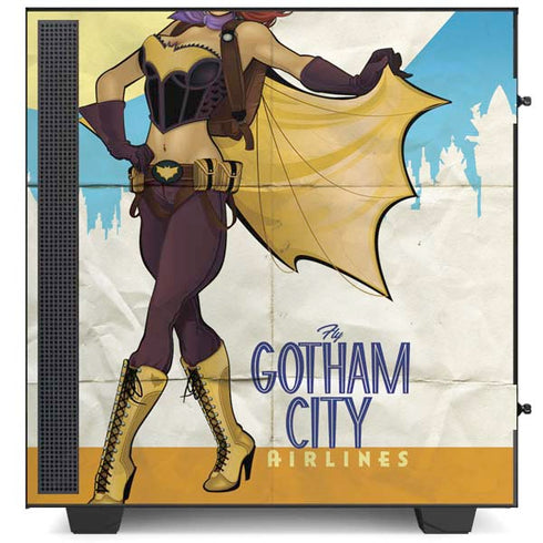 DC Comics Bombshells Batgirl- Fly Gotham City Airlines NZXT H510 Compact ATX Mid-Tower Case Skin