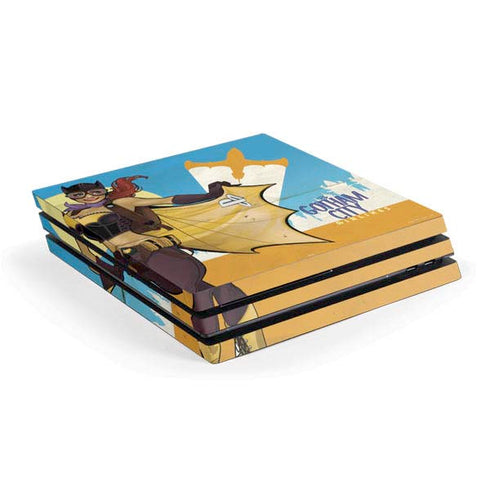 DC Comics Bombshells Batgirl- Fly Gotham City Airlines PS4 Pro Console Skin