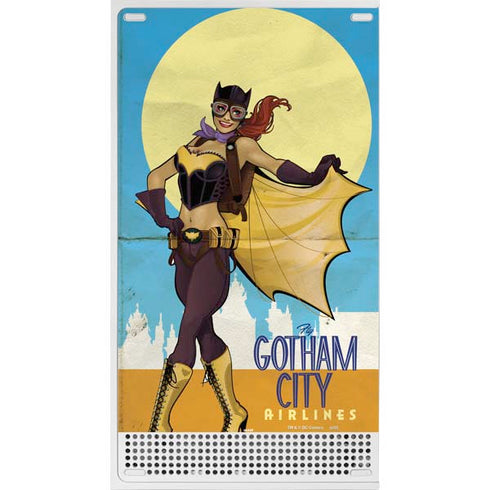DC Comics Bombshells Batgirl- Fly Gotham City Airlines Xbox Series S Console Skin