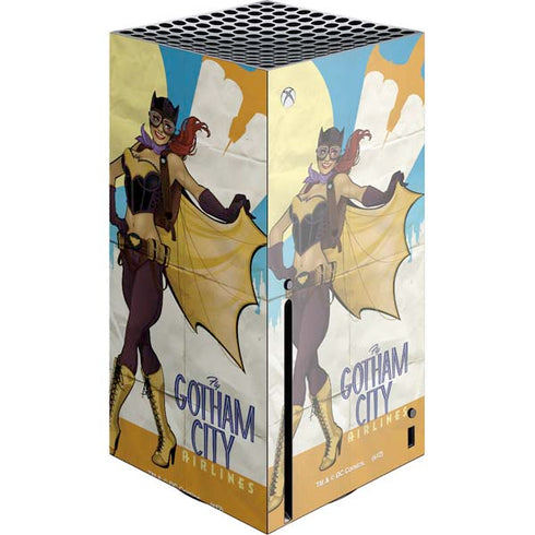 DC Comics Bombshells Batgirl- Fly Gotham City Airlines Xbox Series X Console Skin