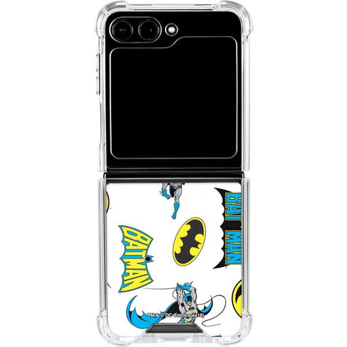 DC Comics Batman Classic Art Print Galaxy Z Flip5 5G Clear Case