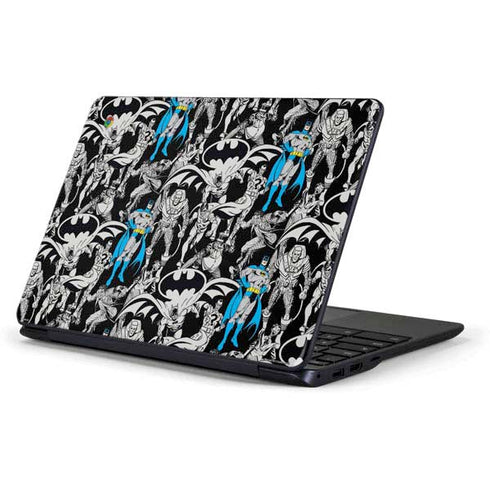 DC Comics Batman Characters Action Poses Print Samsung Chromebook Skin