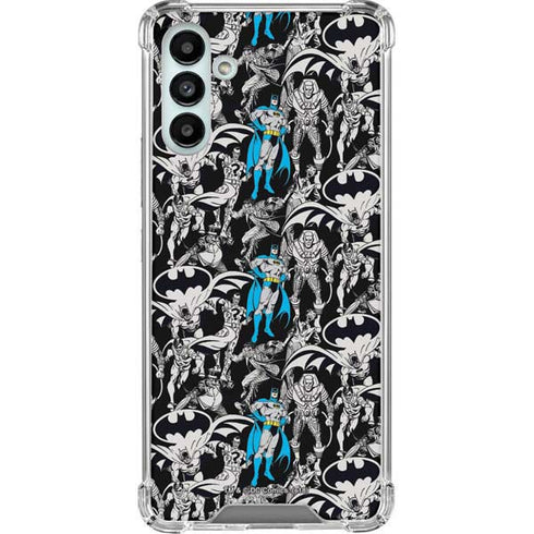 DC Comics Batman Characters Action Poses Print Galaxy A13 5G Clear Case