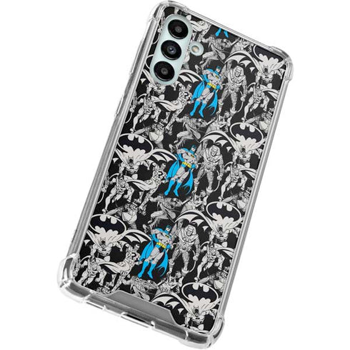 DC Comics Batman Characters Action Poses Print Galaxy A13 5G Clear Case