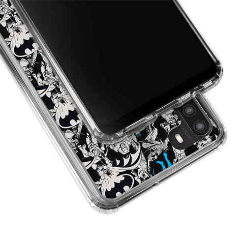 DC Comics Batman Characters Action Poses Print Galaxy A21 Clear Case
