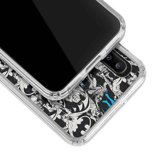 DC Comics Batman Characters Action Poses Print Galaxy A30 Clear Case