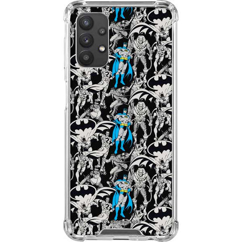 DC Comics Batman Characters Action Poses Print Galaxy A32 5G Clear Case