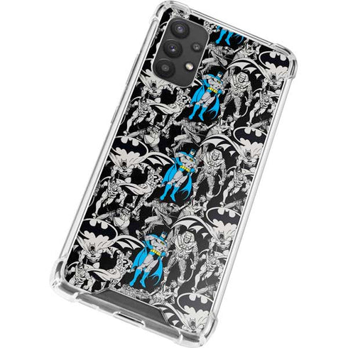 DC Comics Batman Characters Action Poses Print Galaxy A32 5G Clear Case
