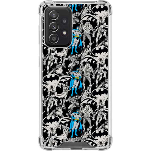DC Comics Batman Characters Action Poses Print Galaxy A52 5G Clear Case