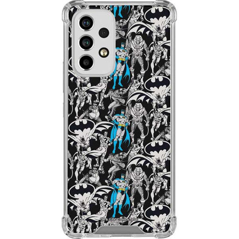DC Comics Batman Characters Action Poses Print Galaxy A53 5G Clear Case