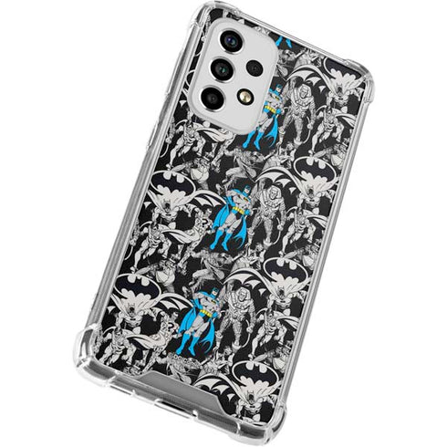 DC Comics Batman Characters Action Poses Print Galaxy A53 5G Clear Case