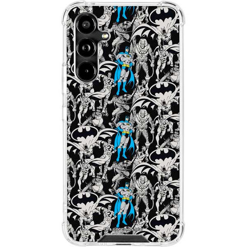 DC Comics Batman Characters Action Poses Print Galaxy A54 5G Clear Case