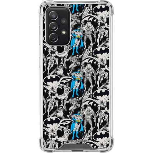 DC Comics Batman Characters Action Poses Print Galaxy A72 5G Clear Case