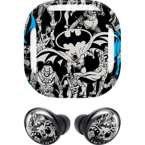 DC Comics Batman Characters Action Poses Print Galaxy Buds Pro Skin