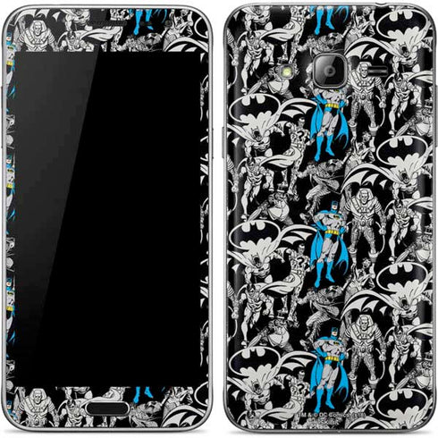 DC Comics Batman Characters Action Poses Print Galaxy J3 Skin