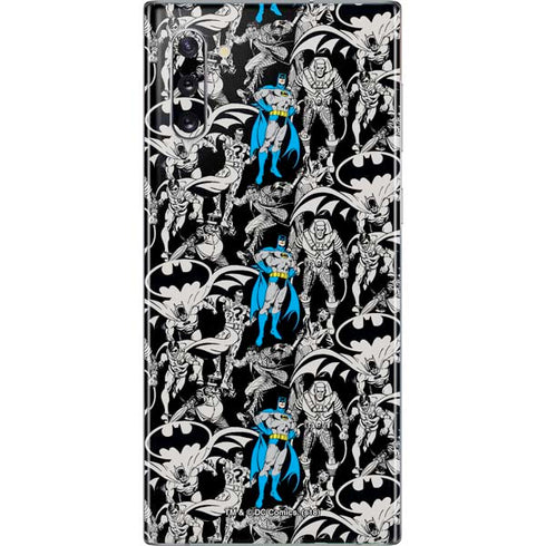 DC Comics Batman Characters Action Poses Print Galaxy Note 10 Skin