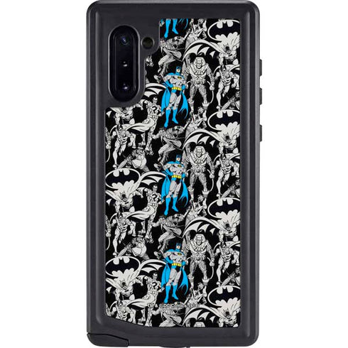 DC Comics Batman Characters Action Poses Print Galaxy Note 10 Waterproof Case