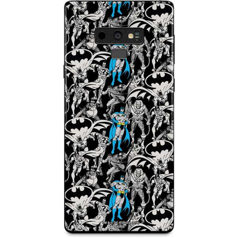 DC Comics Batman Characters Action Poses Print Galaxy Note 9 Skin
